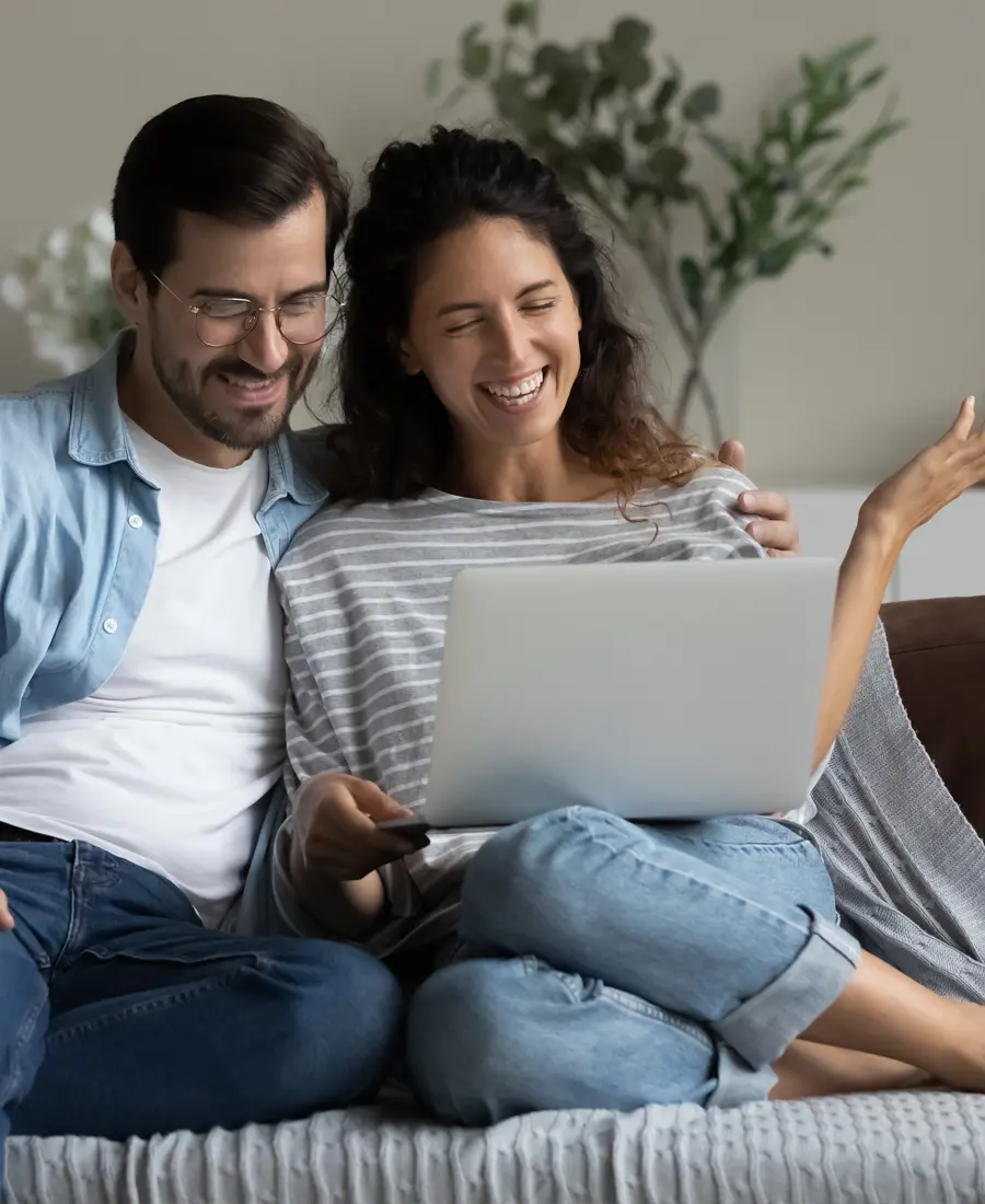 Hispanic Couple having a Virtual Marriage Coaching Session